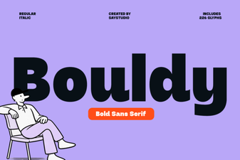 Bouldy Font: Bold Display Typography for Creative Projects