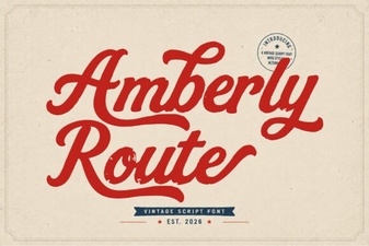 Amberly Route Font: a Stylish Choice for Creative Projects