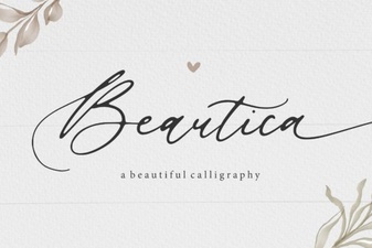Beautica Calligraphy Font for Elegant Creative Projects