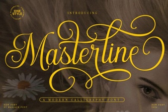 Masterline Calligraphy Font for Elegant Design Projects